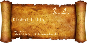 Kiefel Lilla névjegykártya